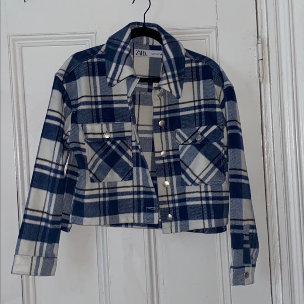 Blue Plaid Zara Jacket